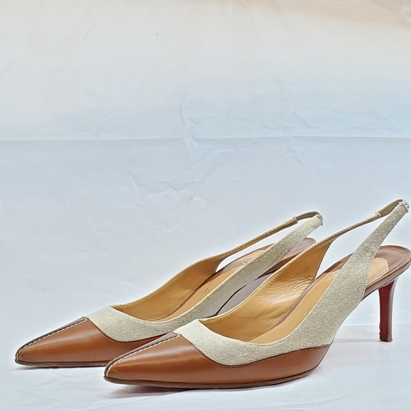 Christian Louboutin Shoes - Christian Louboutin Slingback Pump Shoe Heel 39 9